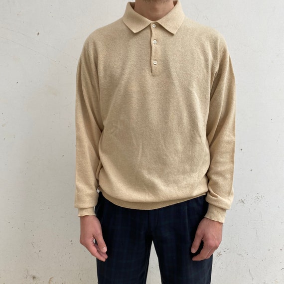 CASHMERE Ballantyne Vintage polo sweater 90s men's