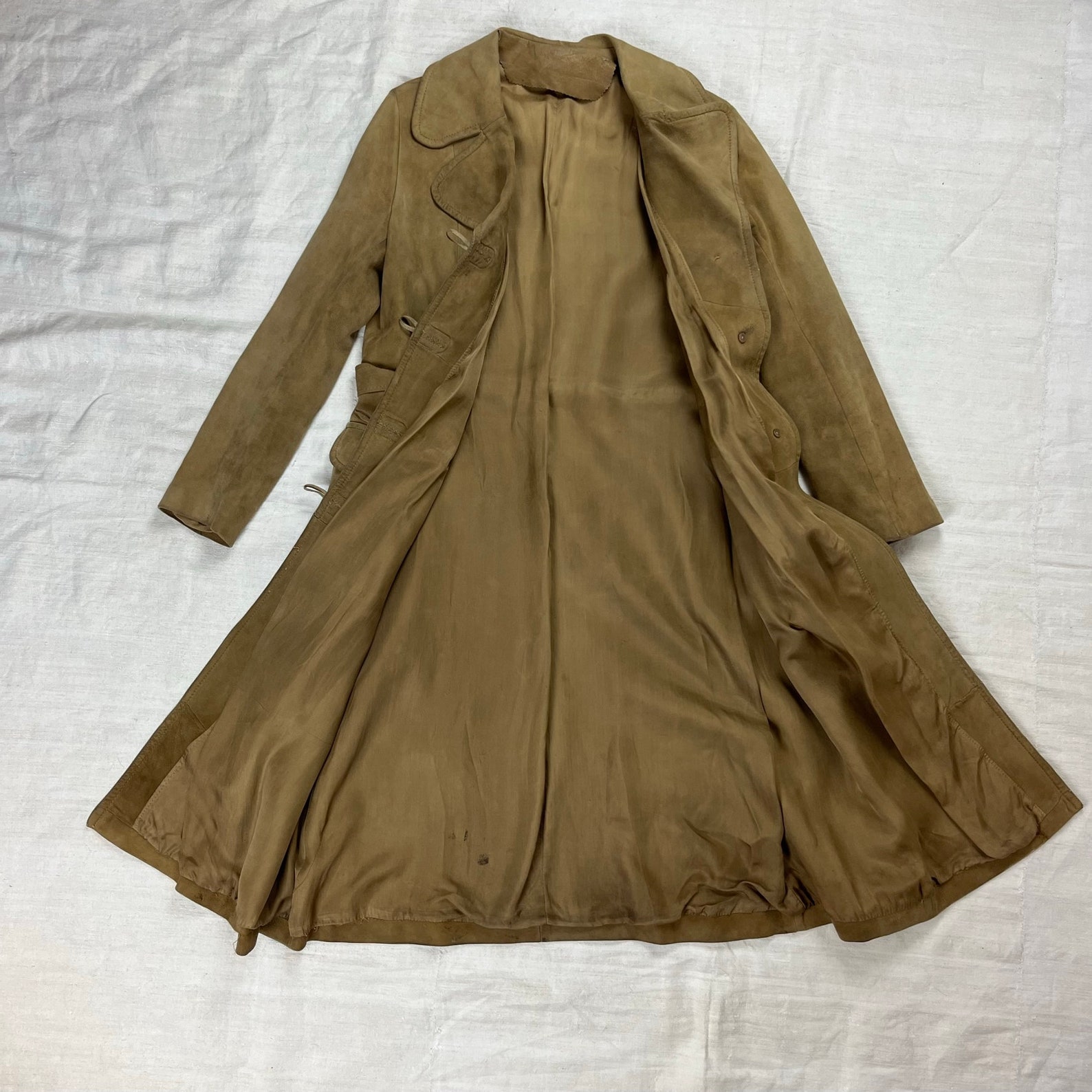 70s Vintage Suede Alamari Trench Coat / Women's Suede - Etsy