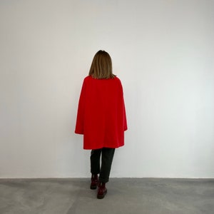 RED Red vintage coat / 80s vintage coat / red women's coat / vintage red women's coat / red fairytale vintage coat image 7