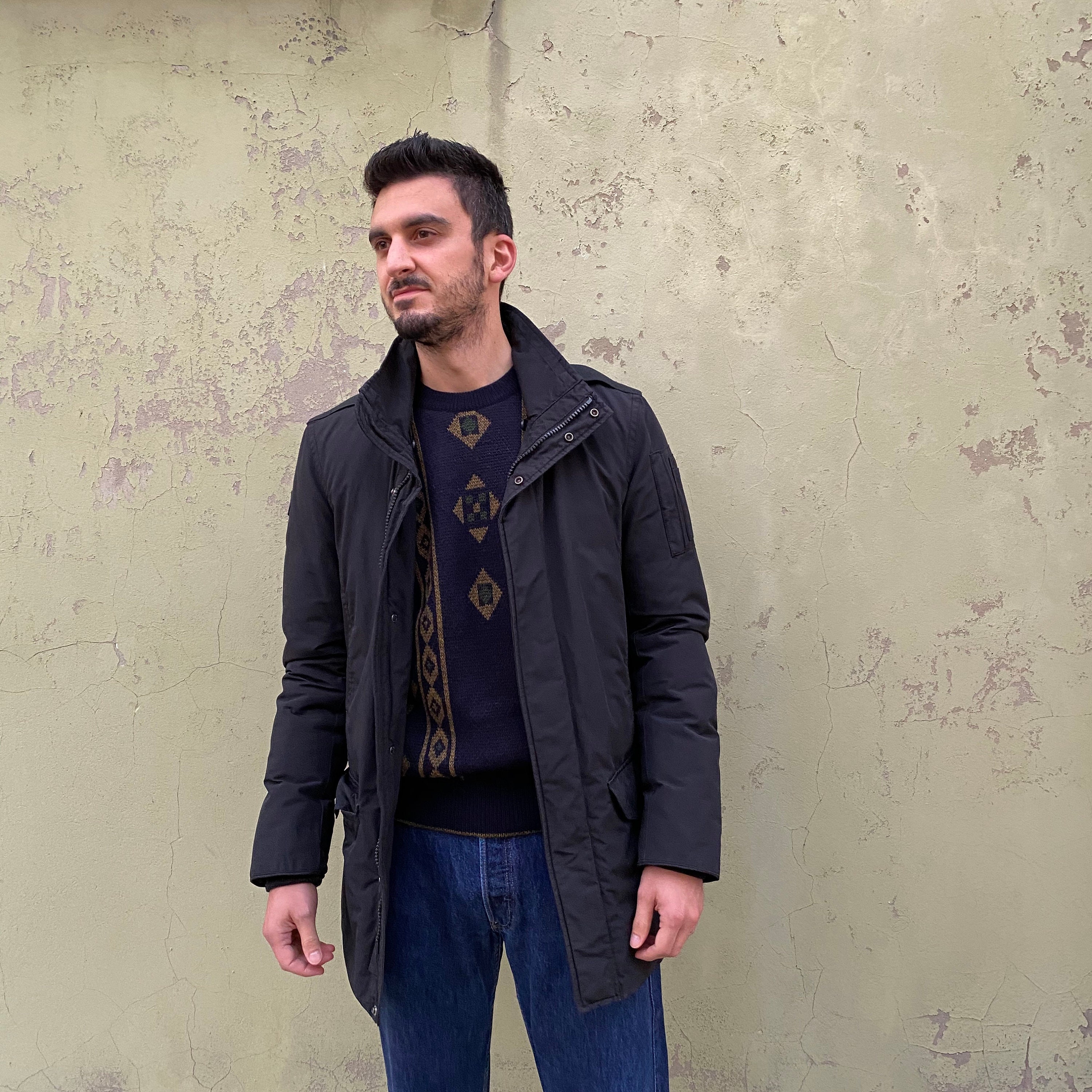 MUSEUM Vintage 90s Down Jacket / Museum Black Winter Men's