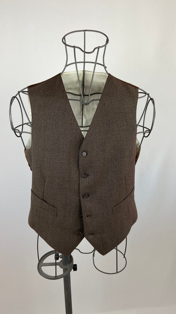 M - Vintage wool Vest, Vintage 80s light weight w… - image 2