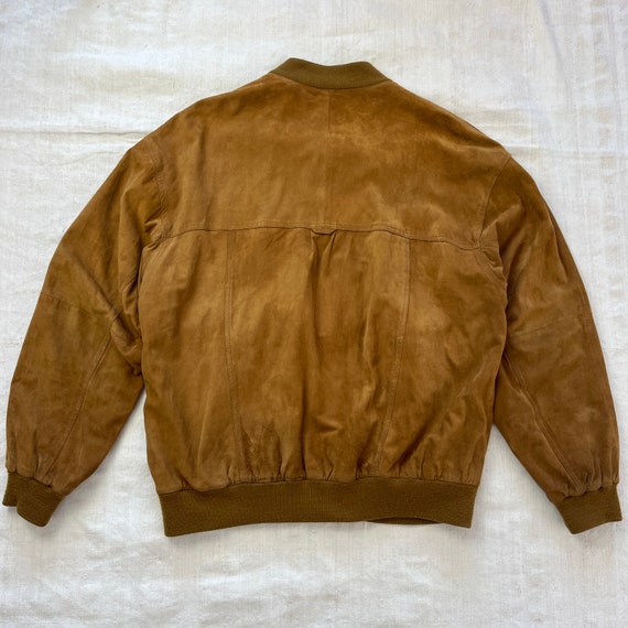 Brown suede vintage bomber / vintage suede jacket… - image 9