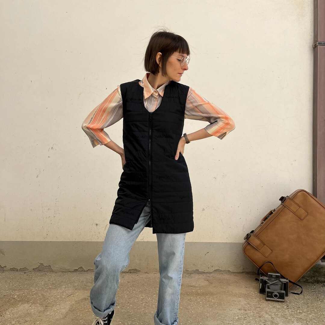 Byblos Gilet Lungo imbottito Smanicato Byblos trapuntato vintage