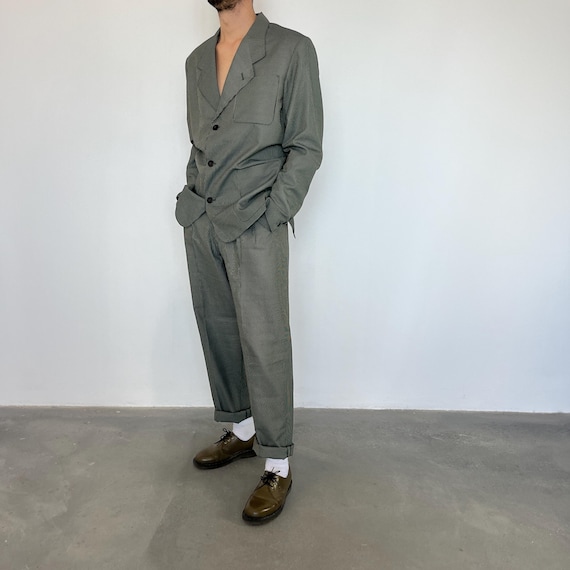 Jean Paul Gaultier ストライプスーツ 48 グレービンテージ Jean Paul Gaultier Men's Vintage Suit, New / Jean Paul Gaultier