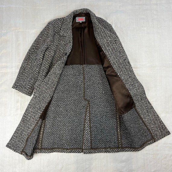 【80s90sビンテージ】アイルランドツイード　ロングコート　ヘリンボーン 157285c31e7e0e82afd8bc6a455f4a