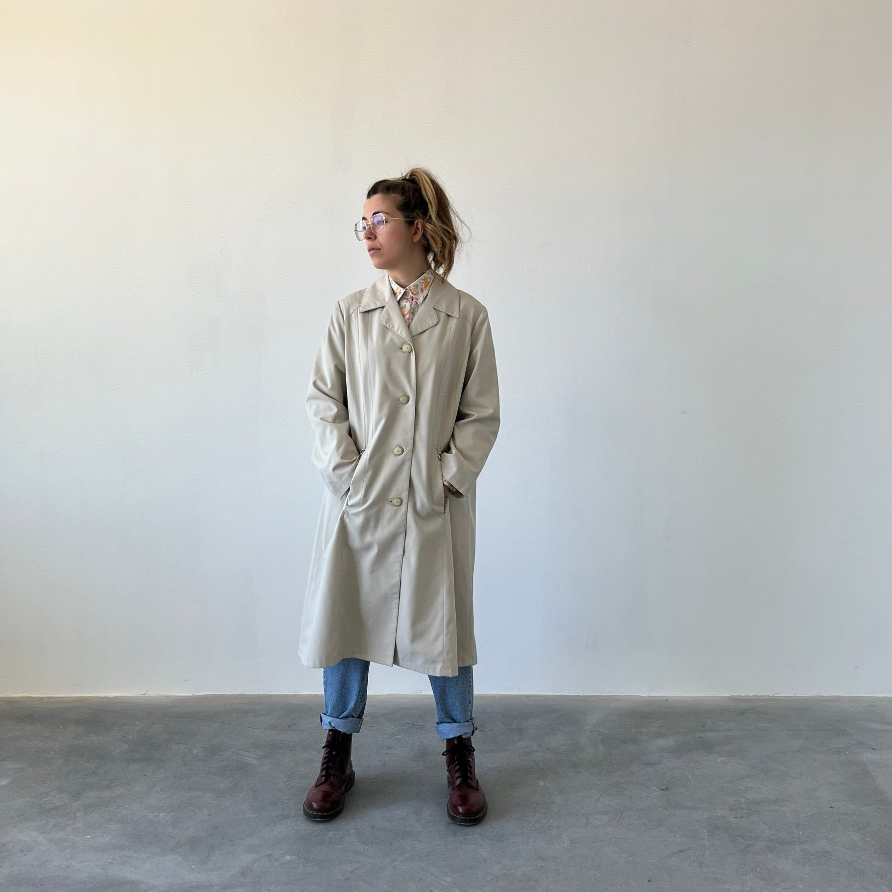 NEW! 90s Vintage Trench Coat / New Vintage Light Women's