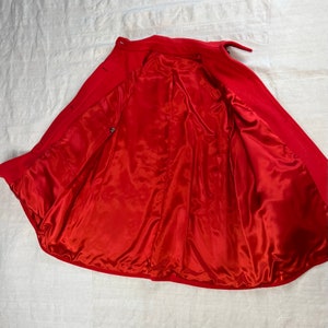 RED Red vintage coat / 80s vintage coat / red women's coat / vintage red women's coat / red fairytale vintage coat image 10