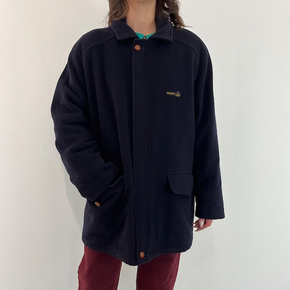 80% Lana Navigare / cappotto donna vintage in lana blu / Cappotto corto in lana / cappotto donna vintage oversize blu / cappotto navigare