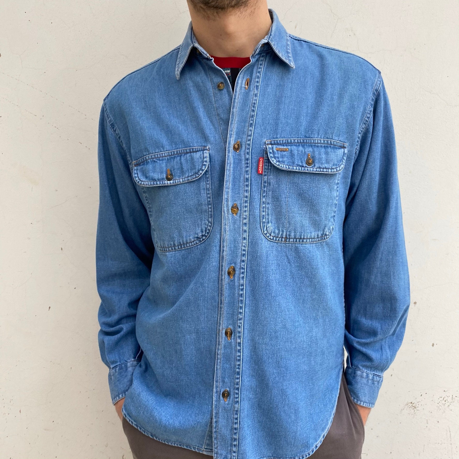 CASUCCI Vintage Denim Shirt 70s Made in Italy Denim Shirt | Etsy Ireland