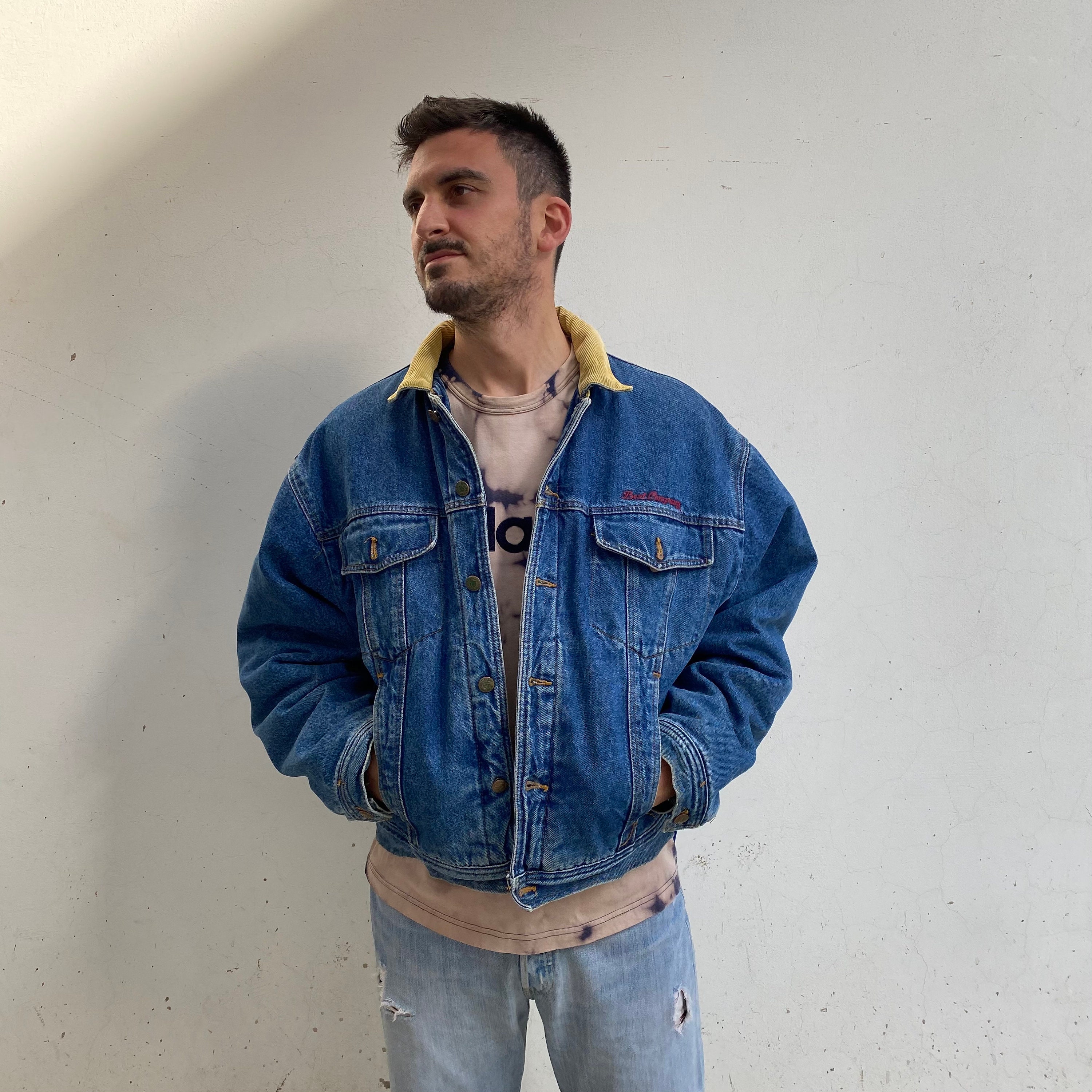 Best Company imbottito Giacca di jeans Best Company uomo vintage