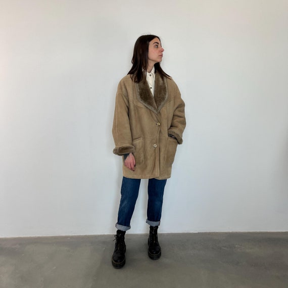 Shearling Original vintage chiaro montone donna vintage
