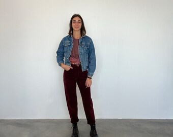 Burgundy Pants Denim Jacket XS Levi's Denim Jacket Levis 70s