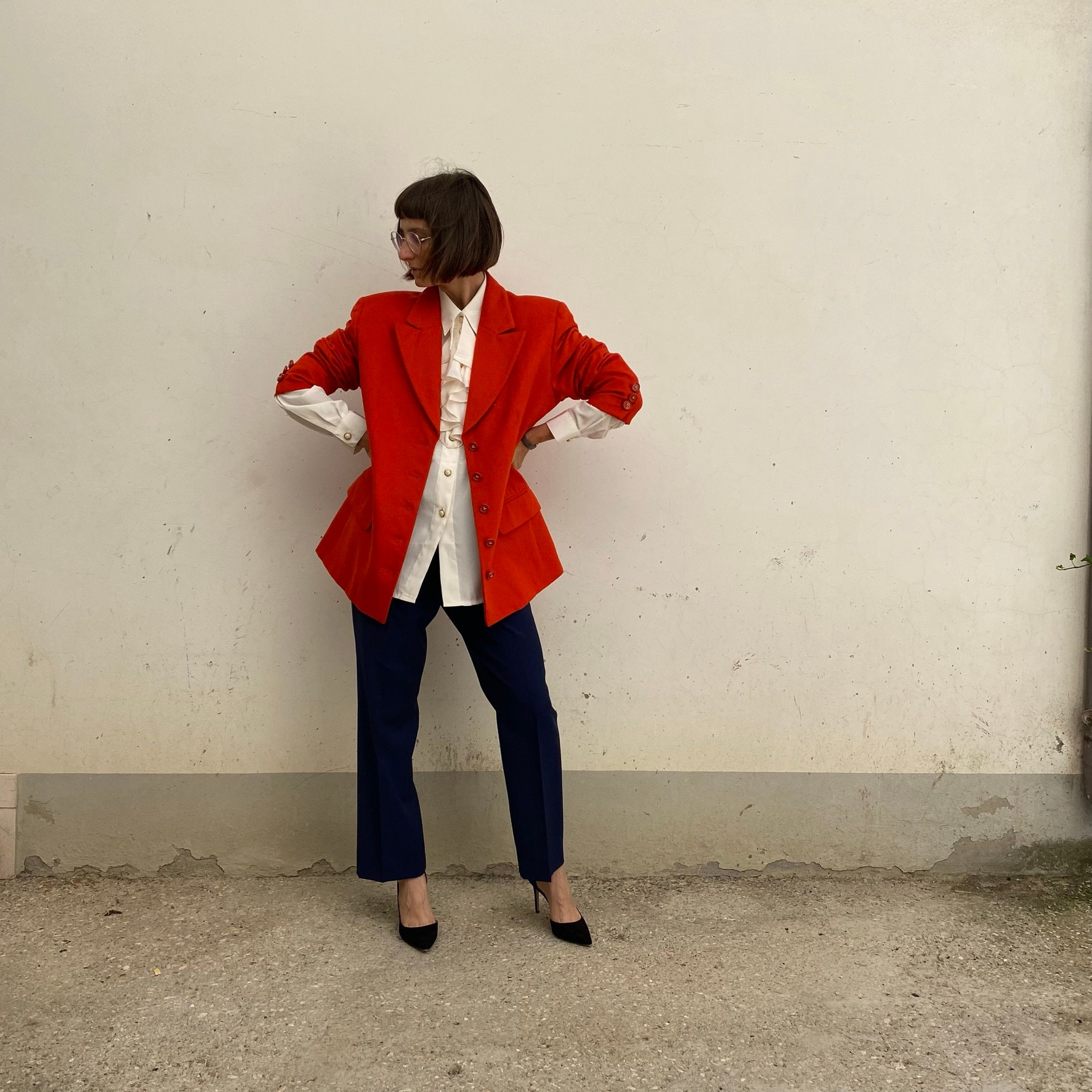 Valentino Red / Miss V Blazer Vintage Red 90s - Hong Kong