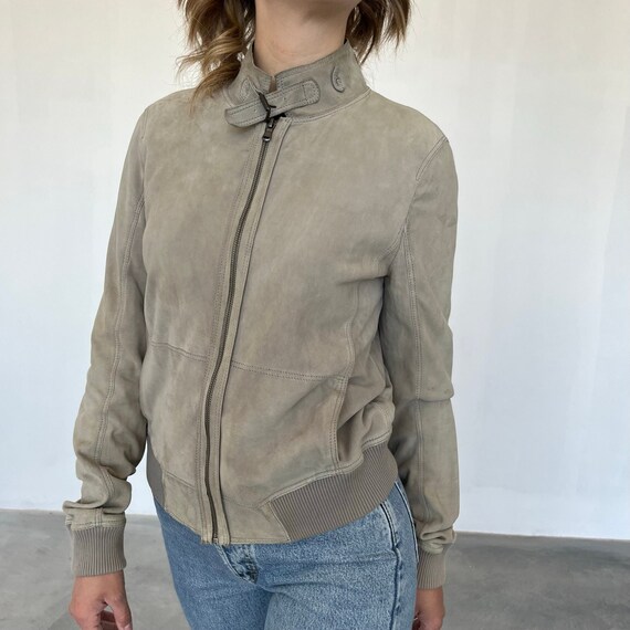 Marlboro Vintage Bomber Jacket / 90s Vintage Suede Jacket / Beige Suede Jacket / Beige Marlboro Suede Women's Bomber Jacket