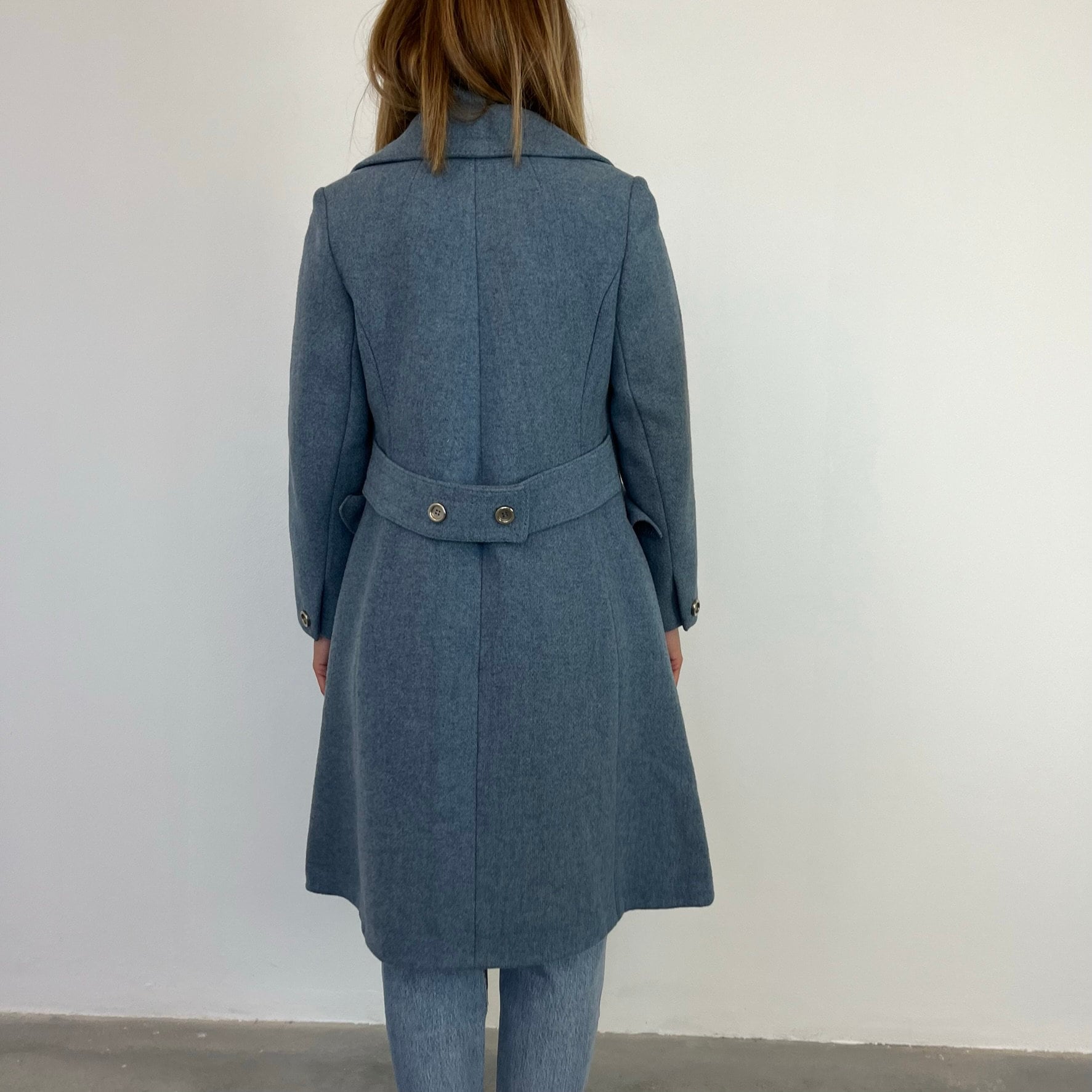 70s Vintage Blue Coat / Light Blue Vintage Coat / Vintage