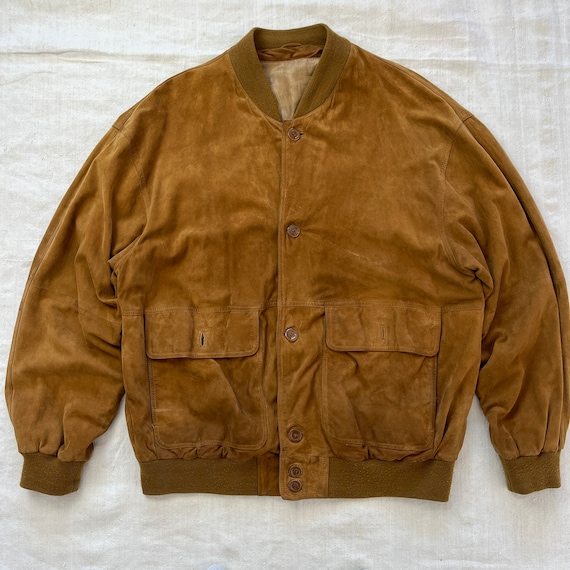 Brown suede vintage bomber / vintage suede jacket… - image 7