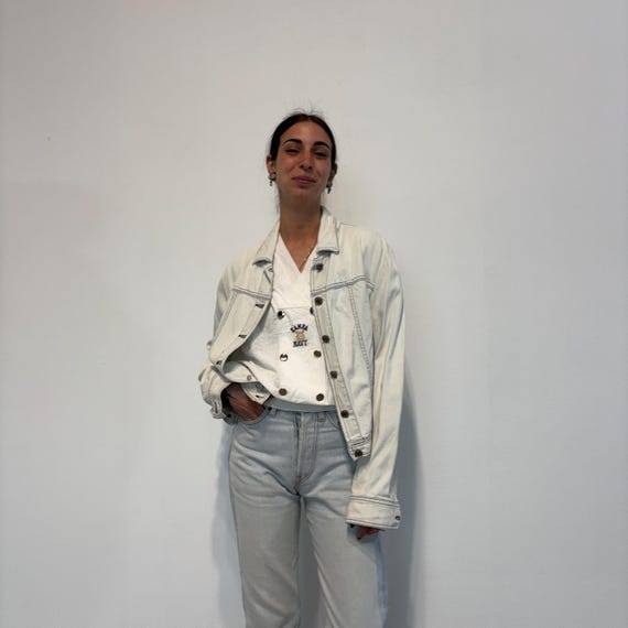 S - Valentino Vintage Denim Jacket 90s / Valentino Vintage Denim