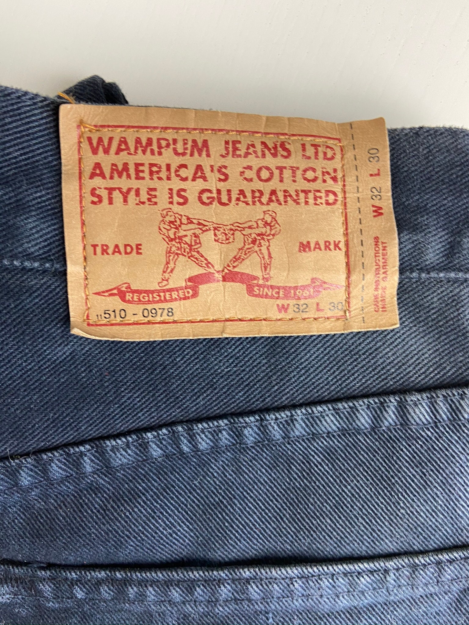 W32 Wampum Jeans vintage Wampum Jeans high waist 80s | Etsy