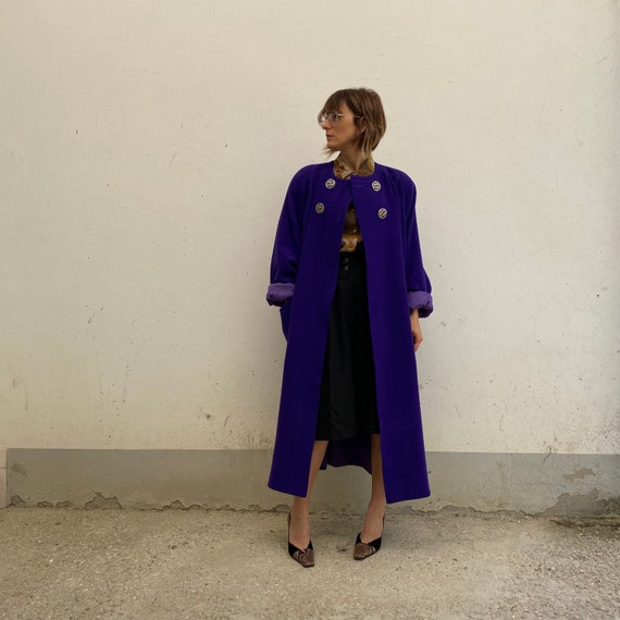 VALENTINO Miss V vintage 80s coat in wool Valentin