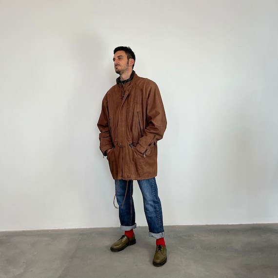 L/XL 80s Vintage Leather Oversized Jacket / Men's Vintage L/XL 80s Vintage Leather Oversized Jacket / Men's Vintage
