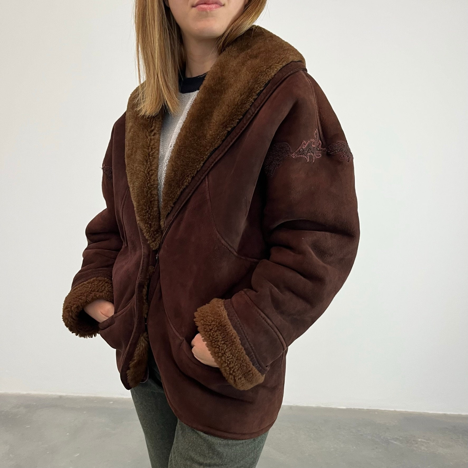 Short Sheepskin Coat - Etsy