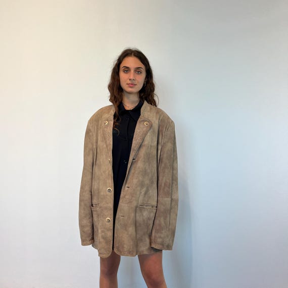 Blazer austriaco in camoscio vintage / blazer donna folk vintage / Giacca donna vintage suede / blazer folk vintage / giacca tirolese pelle