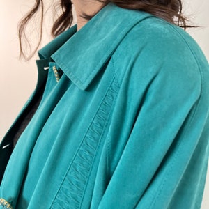 Vintage 80s parka jacket / vintage turquoise parka jacket / vintage summer oversized women's jacket / vintage women's jacket / spring jacket image 6