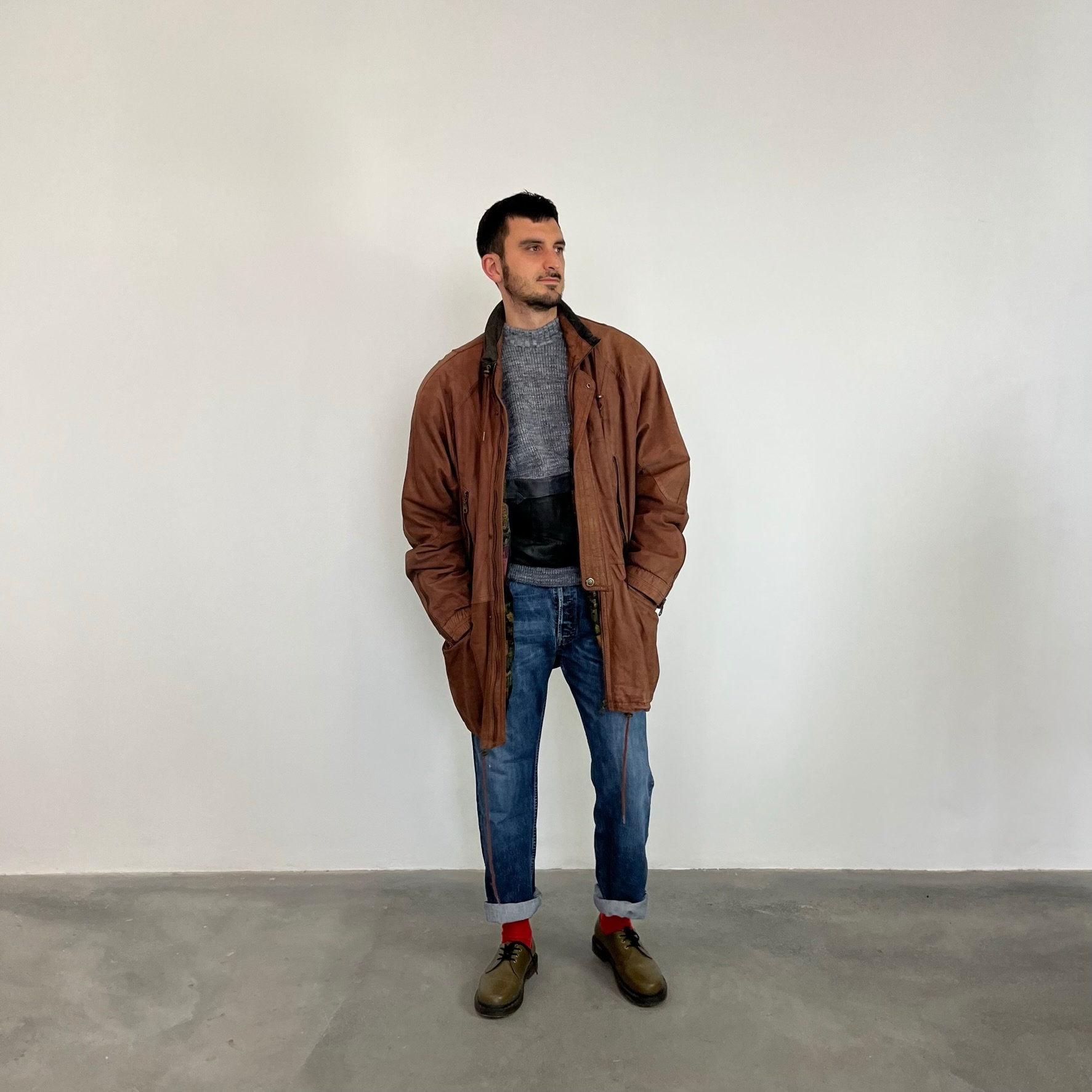 L/XL 80s Vintage Leather Oversized Jacket / Men's Vintage L/XL 80s Vintage Leather Oversized Jacket / Men's Vintage