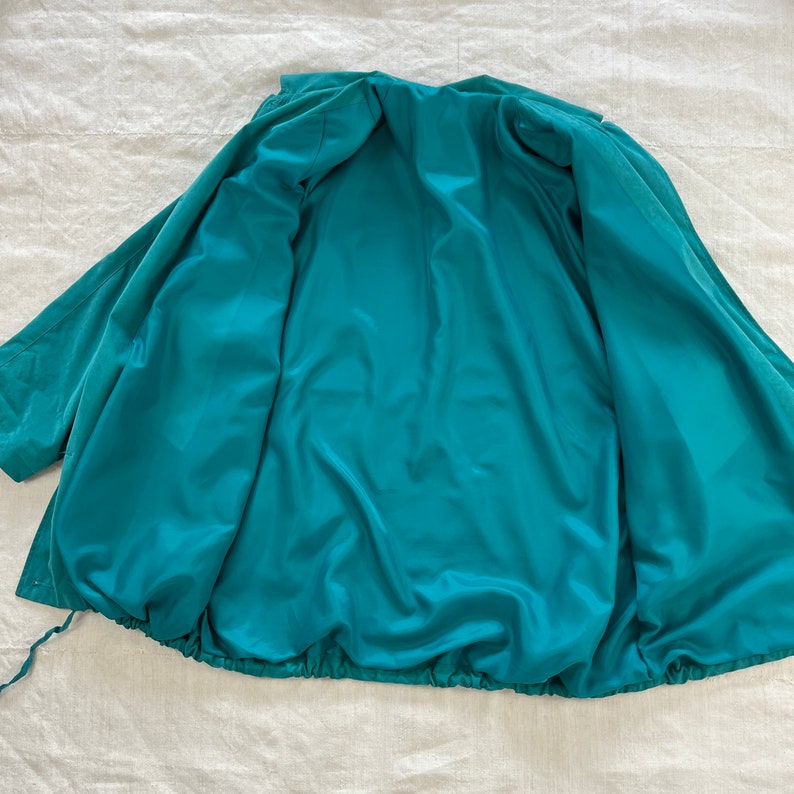 Vintage 80s parka jacket / vintage turquoise parka jacket / vintage summer oversized women's jacket / vintage women's jacket / spring jacket image 10