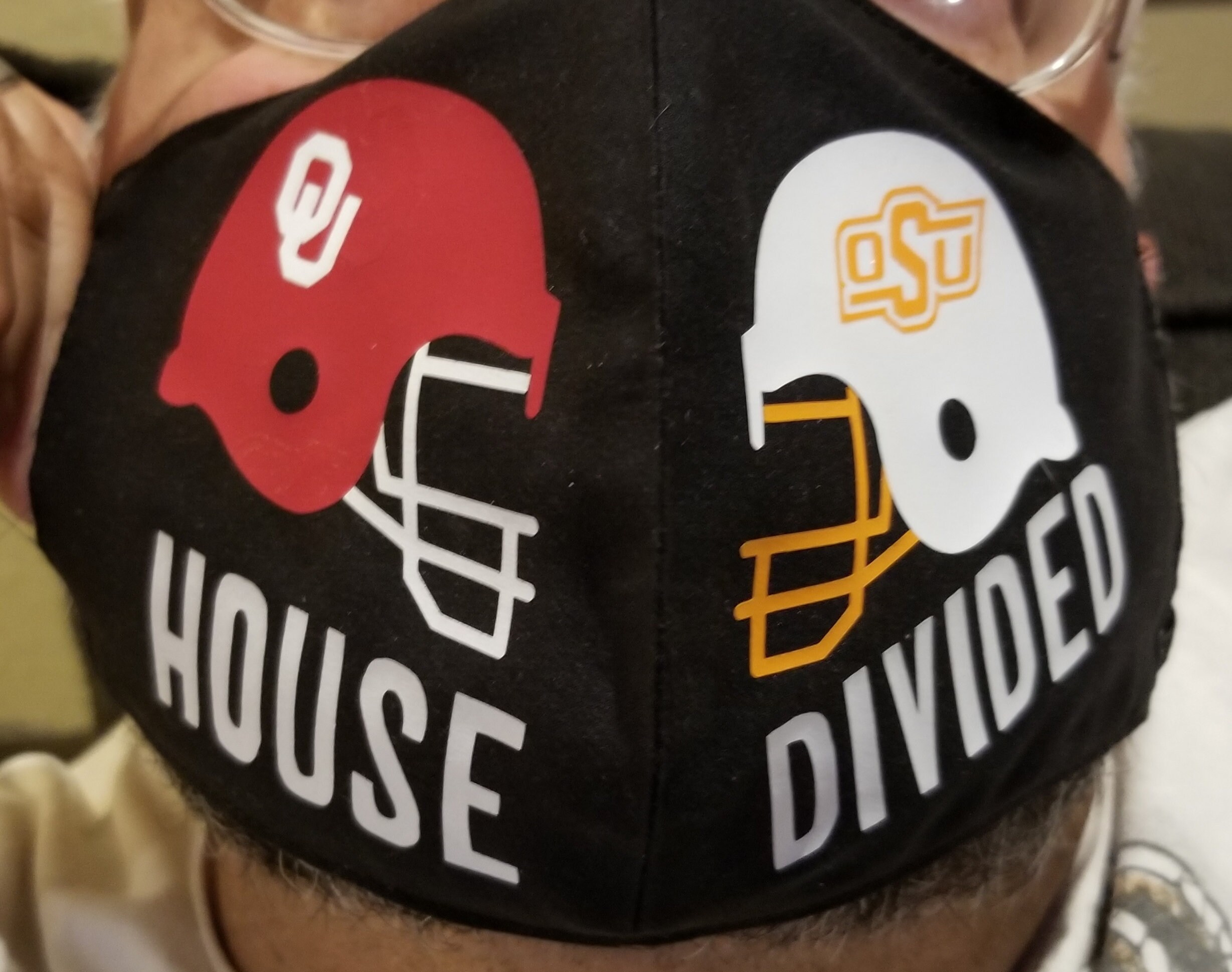 House Divided OU OSU Oklahoma University Adjustable Fitted Two Etsy