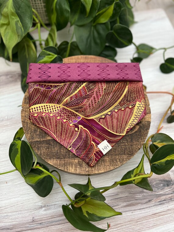 Gold Feathers Bandana Etsy