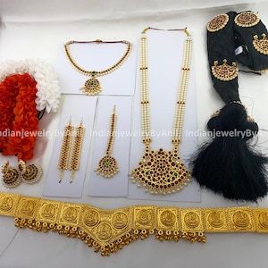 Bharatanatyam Schmuck Set: Indischer Tempeltanz Schmuck für Kinder