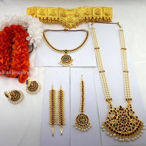 Bharatanatyam Jewelry Set: Temple Dance, Weddings, Kuchipudi