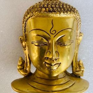 Brass Varalakshmi Face for Pooja | Ammavaru Idol for Vratham | Festival Goddess Decor | Handmade Brass Face | Home Temple Statue