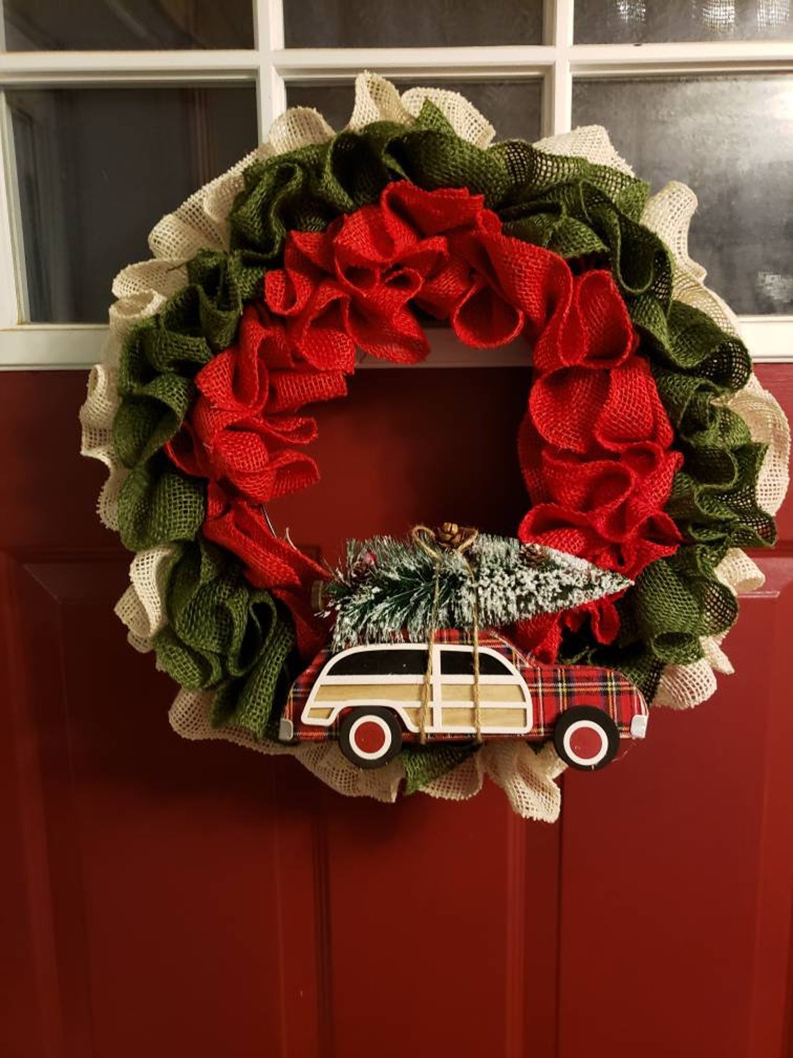 Christmas car wreath Etsy