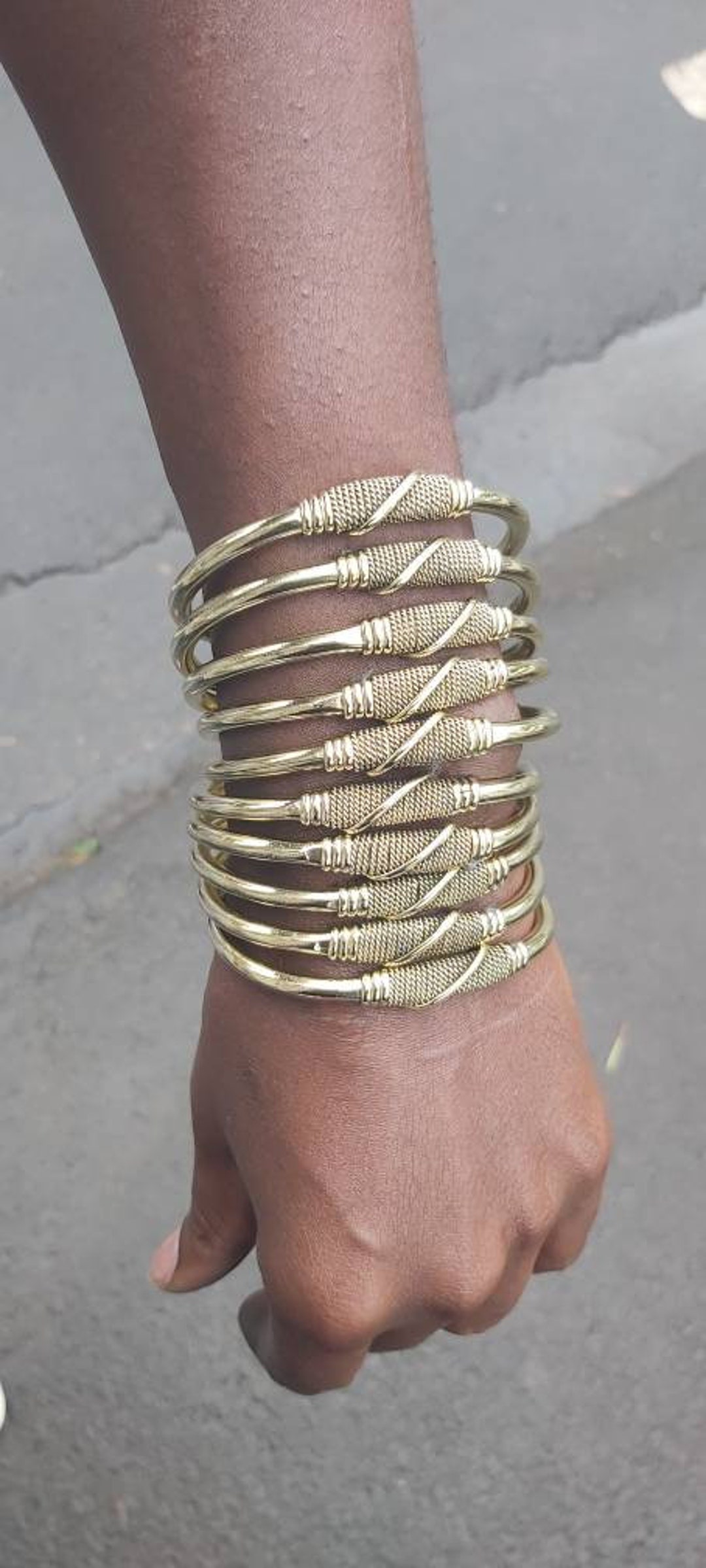 10 Brass Twisted Bracelets,brass Metal Bracelets,brass Bracelets, Bulk