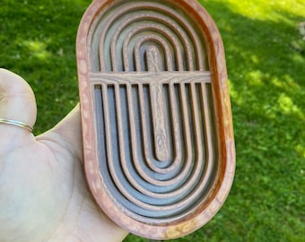 Molde de silicona plano con textura de arcoíris bohemio - resina