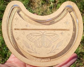 Molde de silicona para porta cartas/imágenes del Tarot de la luna polilla - resina - arcilla