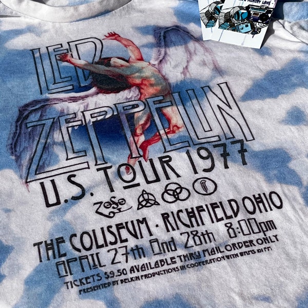 Led Zeppelin vintage style bleached 1997 Tour Tee