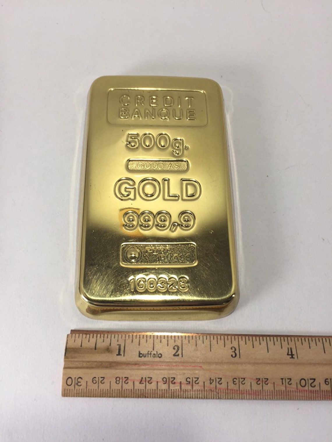 Novelty Gold Bar paperweight by Top Brass Etsy