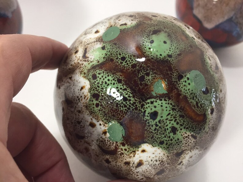 Vintage Carpet Balls / 2 With Matching Pattern and 1 Single Etsy