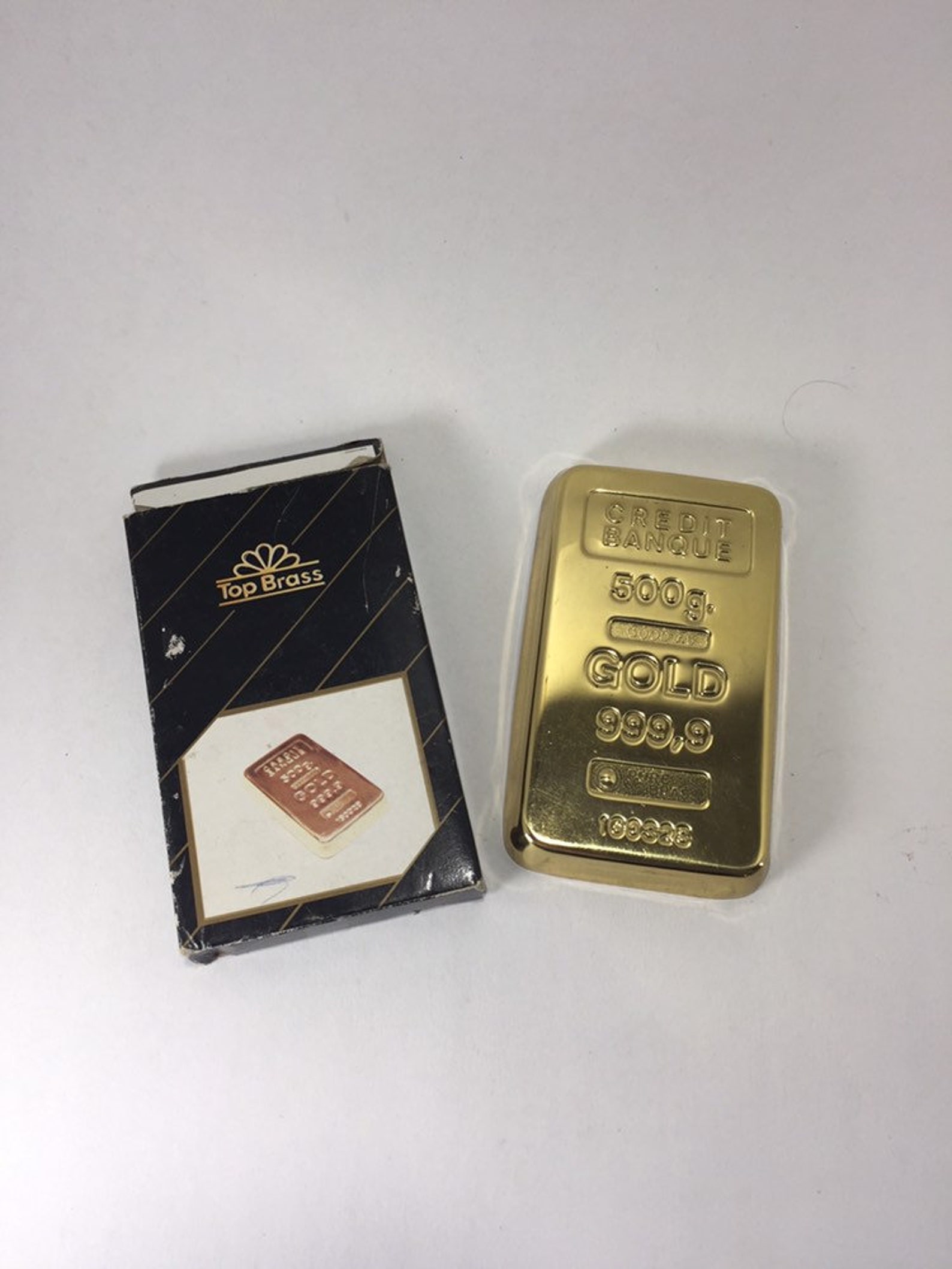 Novelty Gold Bar paperweight by Top Brass Etsy