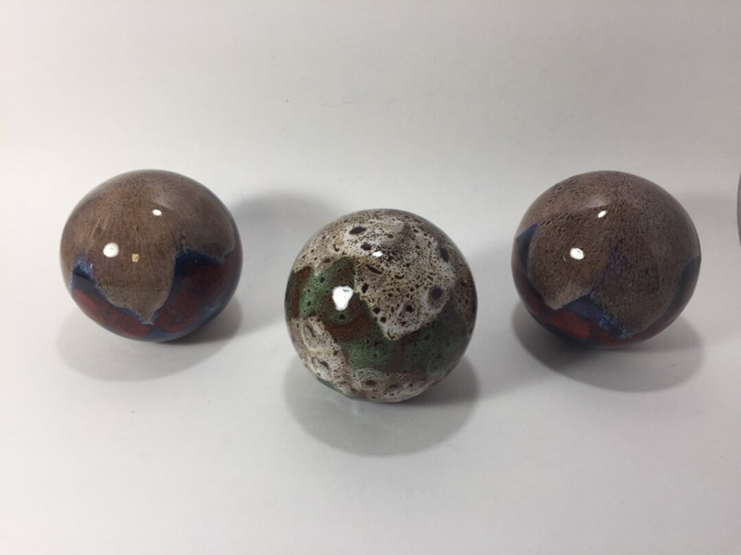 Vintage Carpet Balls / 2 With Matching Pattern and 1 Single Etsy
