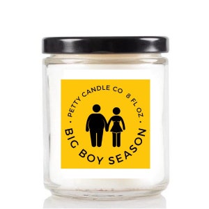 Big Boy Season-Mahogany Teakwood-Masculine Candle-Gifts For Him- Funny Gifts-Scented Candle-Black Owned