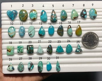 Natural hubie Turquoise  cabochon loose gemstone for jewelry making