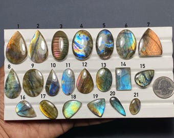 Multi Labradorite cabochon!! A one quality, good quality stone. Loose gemstone for jewelry making. CODE 2511