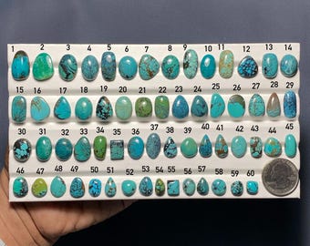 Natural hubie Turquoise  cabochon loose gemstone for jewelry making. CODE 2466