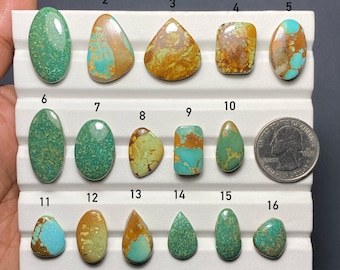Cabujón de turquesa natural de Arizona, gema suelta para la fabricación de joyas. CÓDIGO 2373