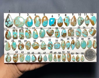 Natürliche Nummer 8 Türkis Cabochon Edelstein für die Schmuckherstellung. ARTIKELNUMMER 2465