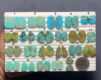 Natürliches Arizona Türkis Paar mit Pyrit Cabochon beste Qualität, perfekt für die Schmuckherstellung.